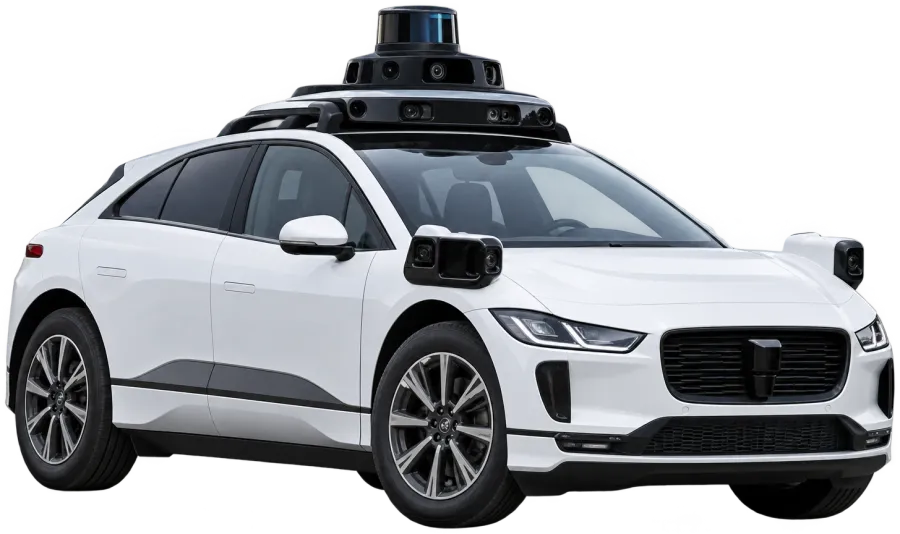 Robotaxi with roof sensors